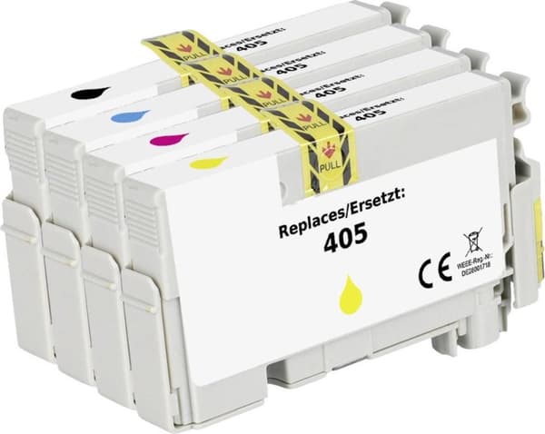 Renkforce blækkombipakke erstatter Epson 405-kompatibel sort, cyan, magenta, gul RF-5705462 (RF-5
