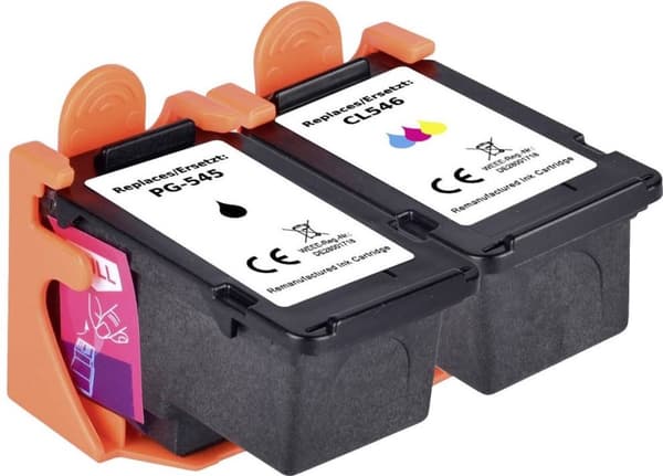 Renkforce bläckkombinationspaket ersätter Canon PG-545, CL-546 kompatibelt kombinationspaket svart, cyaa