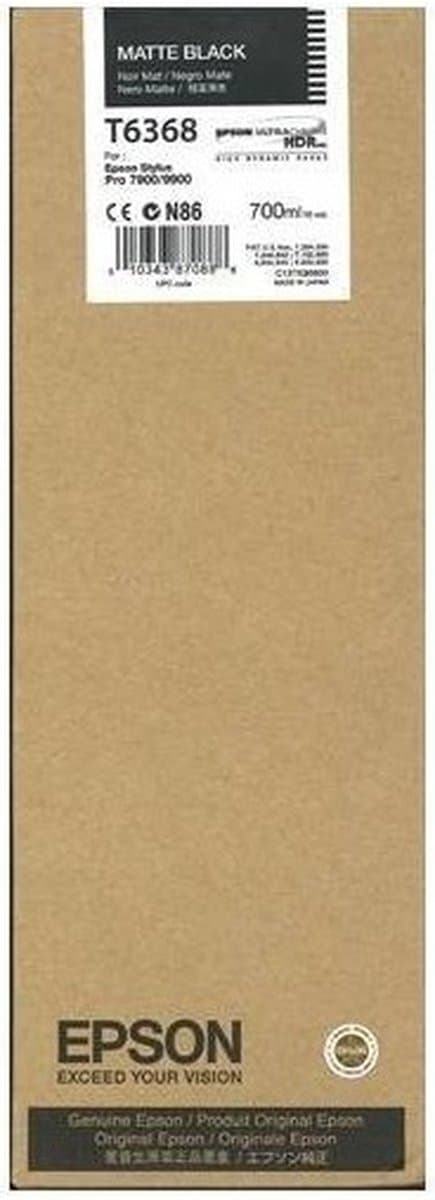 Epson C13T63680N bläckpatron 1 stycke(r) Original mattsvart