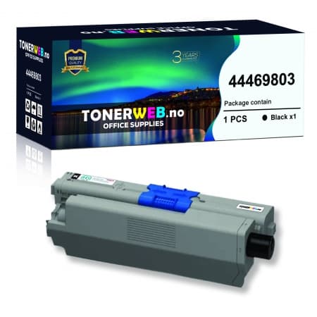 OKI Toner Sort (3.500 sider) - Erstatter 44469803 (1 stk.)