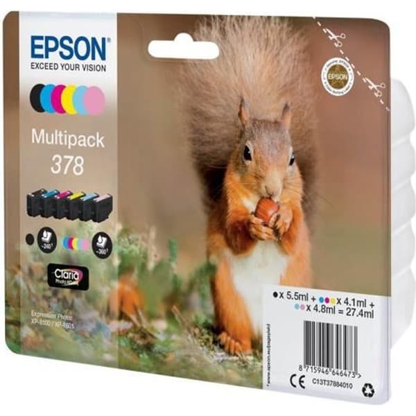 Epson Squirrel Multipack 6-colours 378 Claria Photo HD Ink