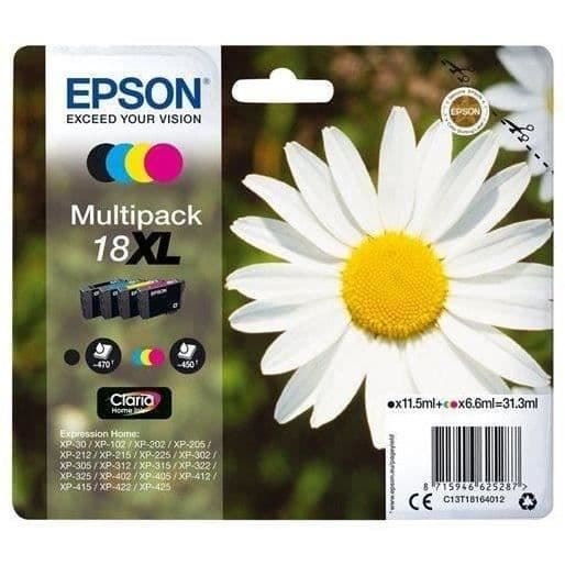 EPSON Multipack XL T1806 - Daisy - Svart, Cyan, Magenta, Gul (C13T18164012)
