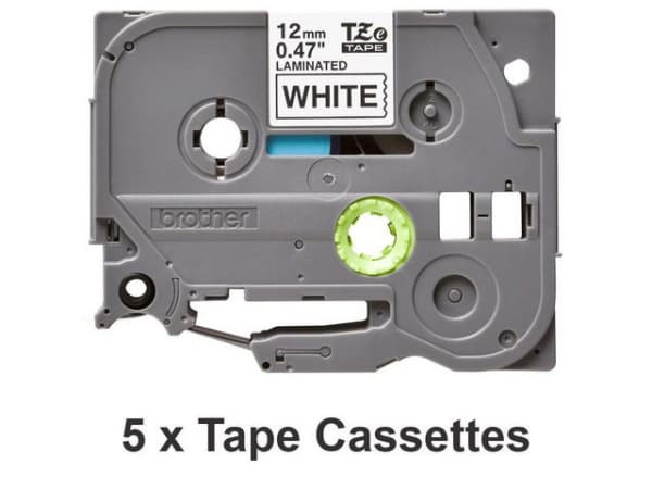 Tape Brother Tze231M5 12Mm Sort/Hvit (5 stk) (1 stk.)