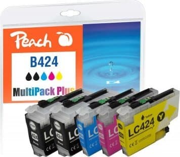 Peach PI500-390, Standard Yield, Black, Cyan, Magenta, Yellow, 18 ml, 10 ml, 5 pc(s), Multi pack