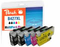 Miniatyrbilde 1 av 2: Peach PI500-402, Høyt (XL) utbytte, Sort, Cyan, Fiolblå, Gult, 120 ml, 55 ml, 6 stykker, Multipakke