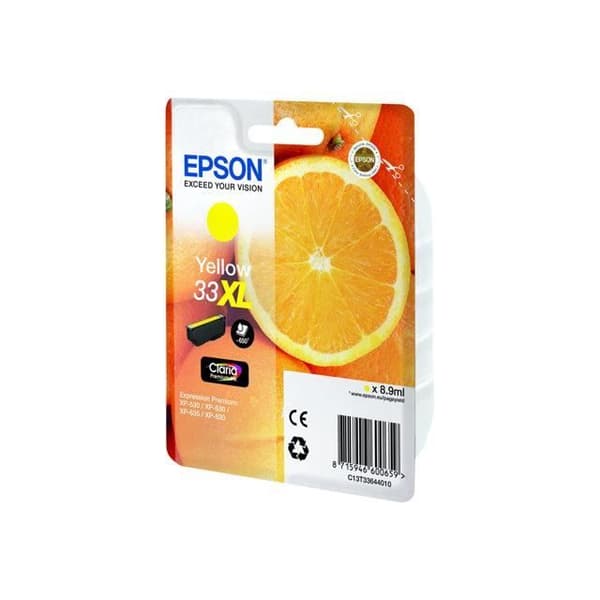 Epson 33XL Yellow Cartridge - Orange Series - Claria Premium Ink