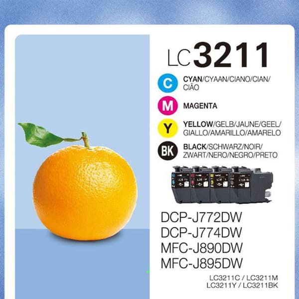 Brother LC3211 bläckpatron - Paket med 4 - Svart, Gul, Cyan, Magenta