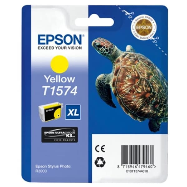 EPSON bläckpatron T1574 XL Gul - Turtle (C13T15744010)