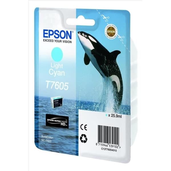 EPSON T7605 ljuscyan bläckpatron - Orca (C13T76054010)