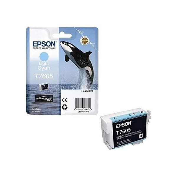 EPSON T7605 ljuscyan bläckpatron - Orca (C13T76054010)