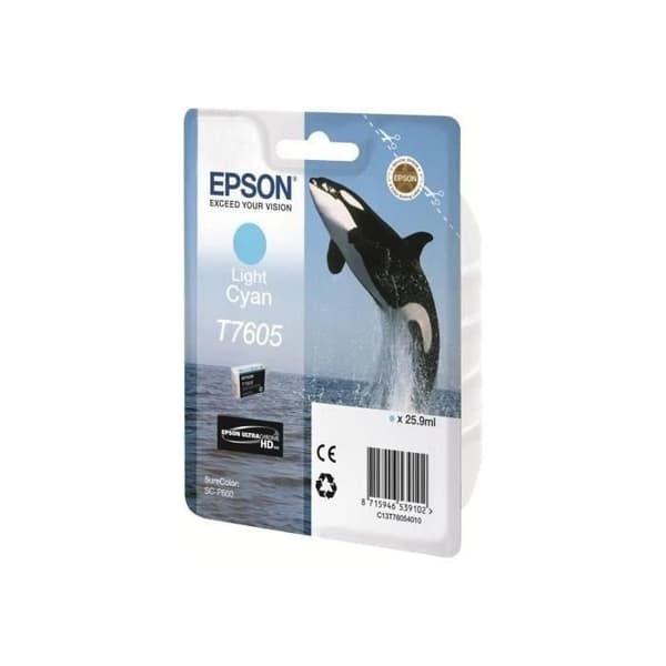 EPSON T7605 ljuscyan bläckpatron - Orca (C13T76054010)
