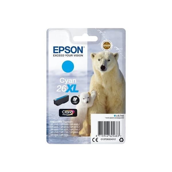 EPSON Cartridge T2632 - Polar Bear - Cyan XL