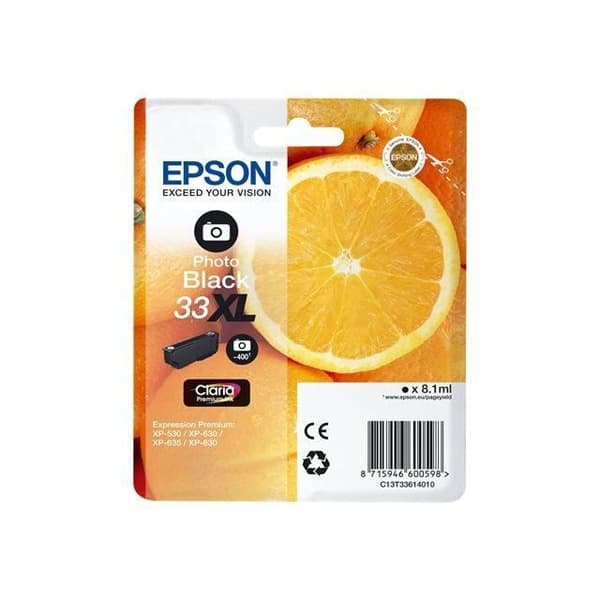 Epson 33XL Photo Black Cartridge - Orange Series - Claria Premium Ink