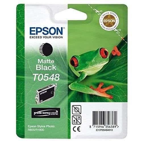 Mattsvart T0548 bläckpatron för EPSON Stylus Photo R800 Amazon Dash Replenishment är redo 235B510