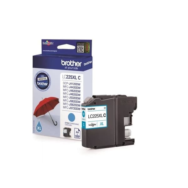 Brother LC225XLC Cyan bläckpatron