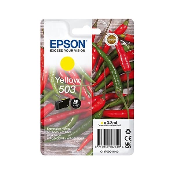Bläckpatron 503 - Epson - Gul Chili - 3,3 ml - Original förbrukningsvara - Kompatibel med XP-5200