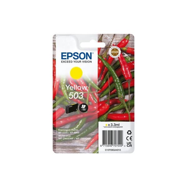 Bläckpatron 503 - Epson - Gul Chili - 3,3 ml - Original förbrukningsvara - Kompatibel med XP-5200