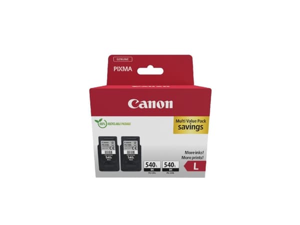 Canon PG-540L Twin Pack - 2-pack - L-størrelse - svart - original - hengeboks - blekkpatron