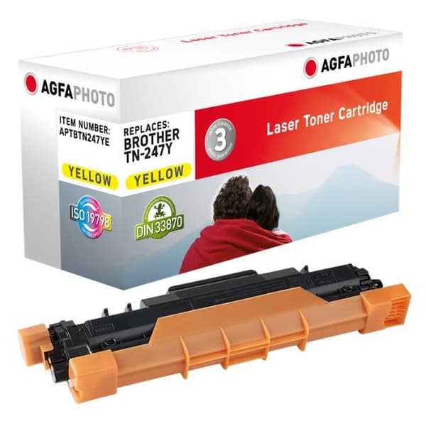 Agfa Photo APTBTN247YE kompatibel med skrivare: BROTHER DCP-L 3510CDW, BROTHER DCP-L 3550CDW, BROTHER HL-L 3210CW, BROTHER