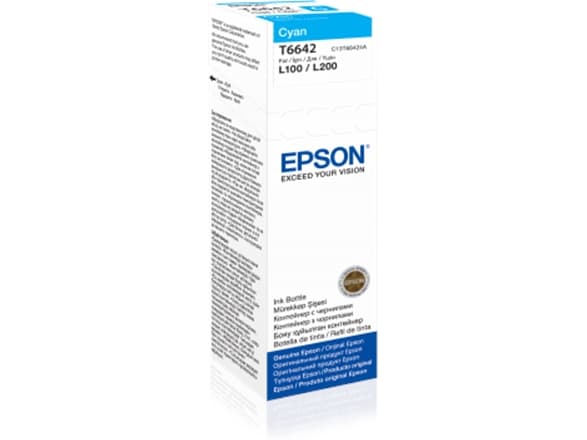 Epson T6642 - 70 ml - cyan - original - blekkpåfylling - for Epson L386; EcoTank ET-2600, 2650, L121, L1455; EcoTank ITS L3050, L3060, L3070