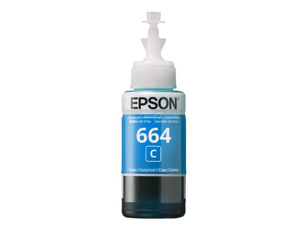 Epson T6642 - 70 ml - cyan - original - blekkpåfylling - for Epson L386; EcoTank ET-2600, 2650, L121, L1455; EcoTank ITS L3050, L3060, L3070