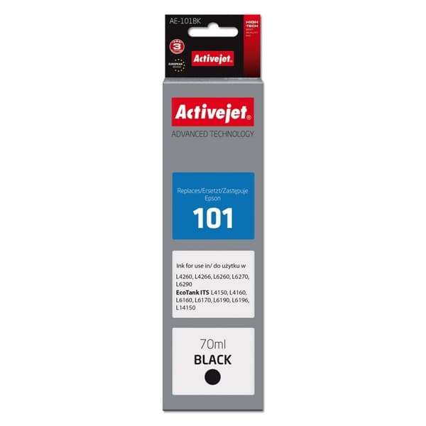 Original blækpatron Activejet AE-101BK Sort