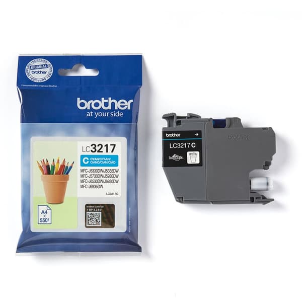 Original Bläckpatron Brother LC3217 Turkos (5 antal)