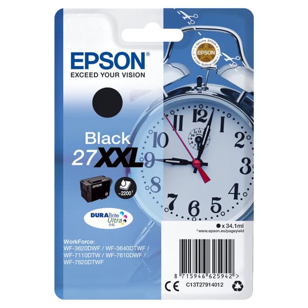 Original Bläckpatron Epson 27XXL Svart