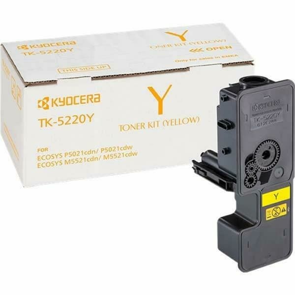 Original toner Kyocera TK-5220Y Gul Sort