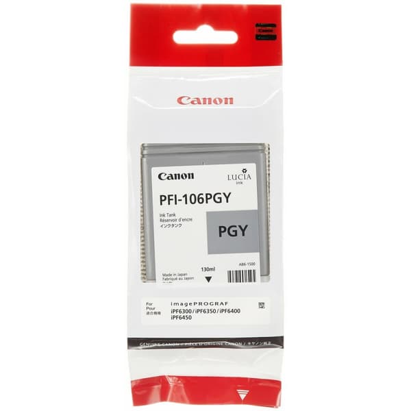 Original blækpatron Canon PFI-106 PGY Grå