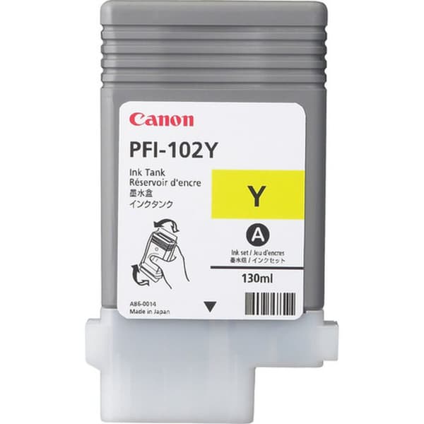 Original blækpatron Canon PFI-102Y Gul