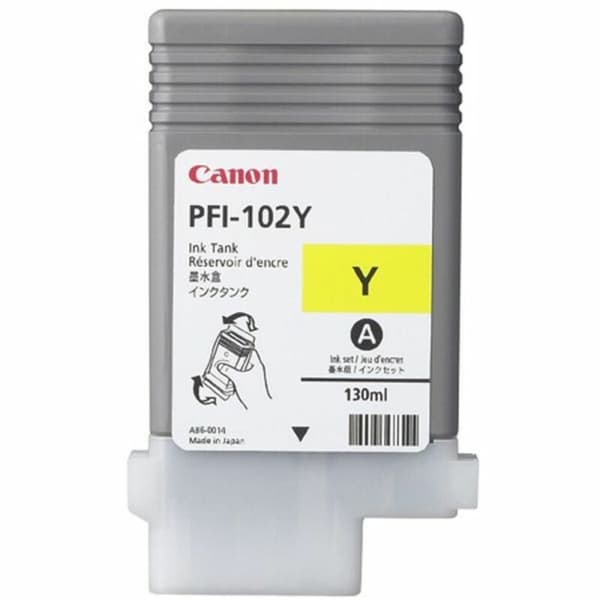 Original blækpatron Canon PFI-102Y Gul