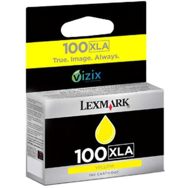 Original blækpatron Lexmark 100 XLA Gul