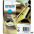 Miniatyrbillede 1 af 2: Original blækpatron Epson DURABRITE ULTRA INK - Nº16XL Cyan (10 enheder)