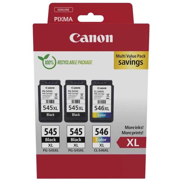 Canon Ink Pg-545xl + Cl-546xl Blækpatron