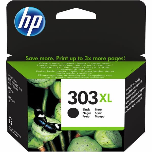 Original blækpatron HP T6N04AE#301 Sort