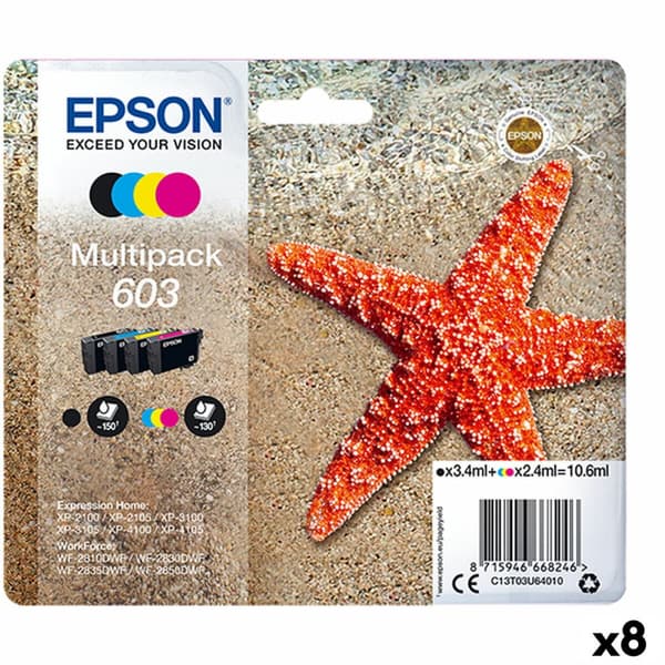 Original blækpatron Epson Nº 603 Sort/Cyan/Magenta/Yellow