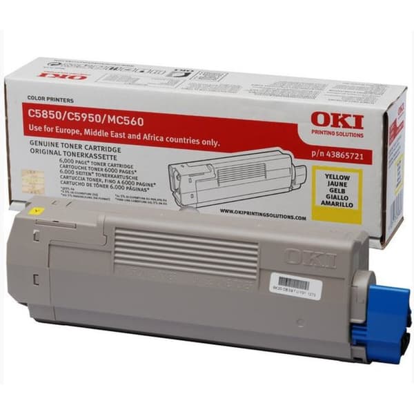 Original toner OKI 43865721 Gul