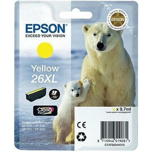 Originale Blekkpatroner Epson 26XL Gul