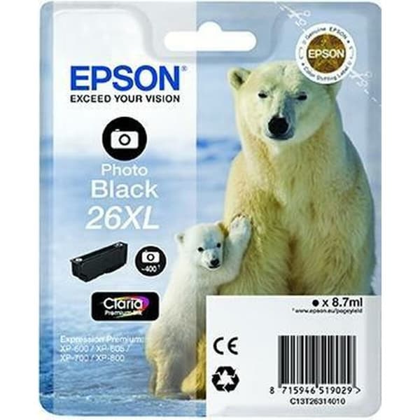 Originale Blekkpatroner Epson 26XL Svart