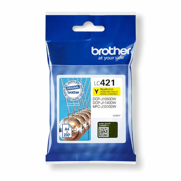 Originale Blekkpatroner Brother LC-421Y Gul