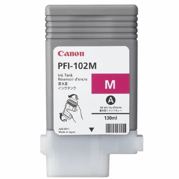 Originale Blekkpatroner Canon PFI-102M Rød Magenta