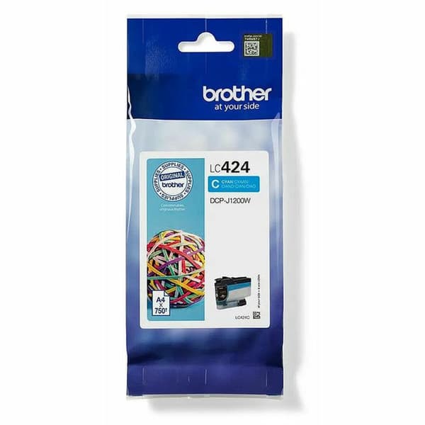 Alkunperäinen mustepatruuna Brother LC424 - Syaani