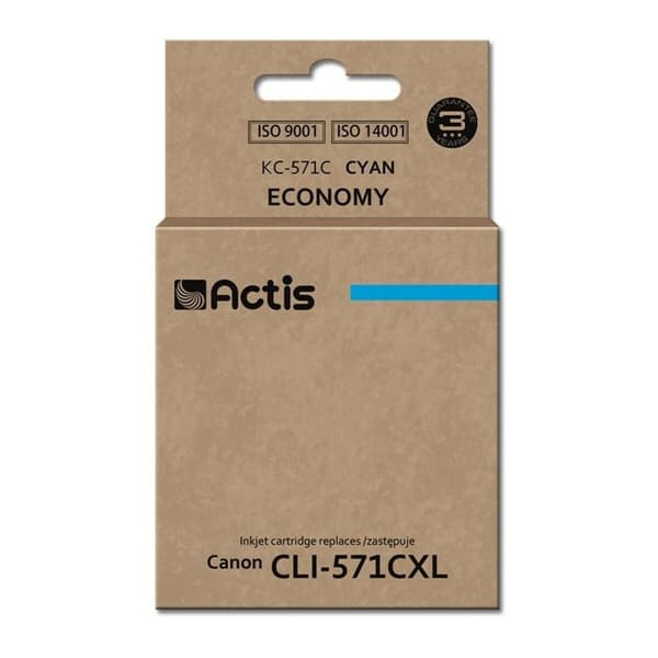 Alkunperäinen mustepatruuna Actis KC-571C Valkoinen Syaani
