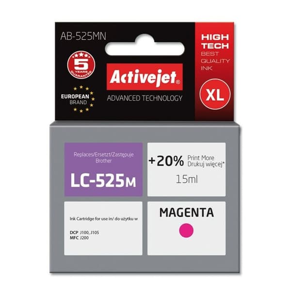 Alkunperäinen mustepatruuna Activejet AB-525MN Magenta