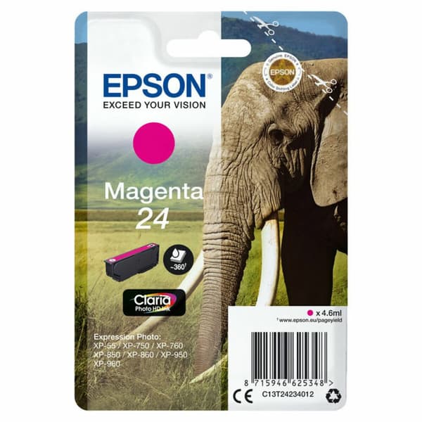 Alkunperäinen mustepatruuna Epson Cartucho 24 magenta Magenta