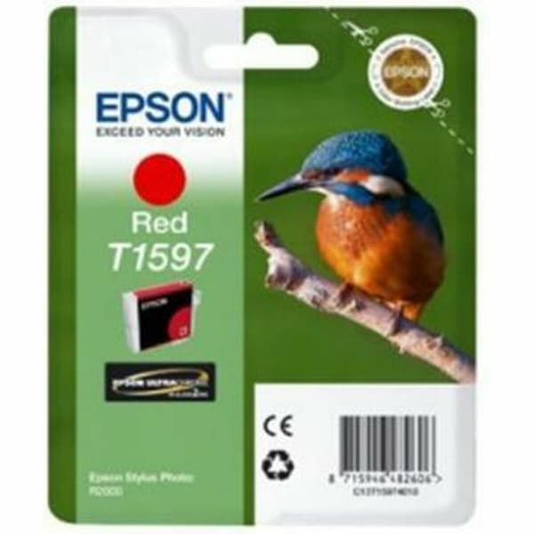 Original Bläckpatron Epson Cartucho T1597 rojo Röd