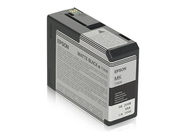 Epson T5808 - 80 ml - matt svart - original - blekkpatron - for Stylus Pro 3800