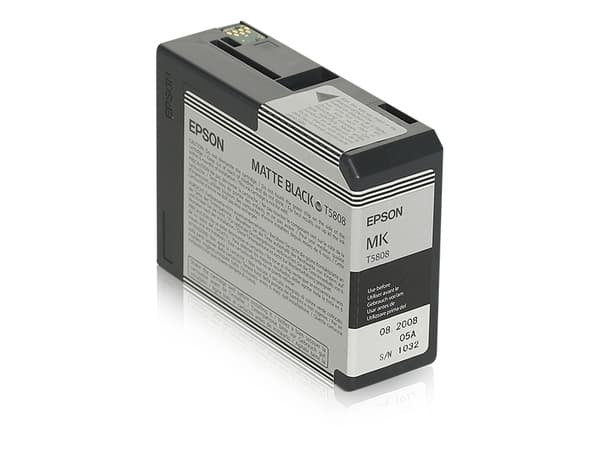 Epson T5808 - 80 ml - matt svart - original - blekkpatron - for Stylus Pro 3800