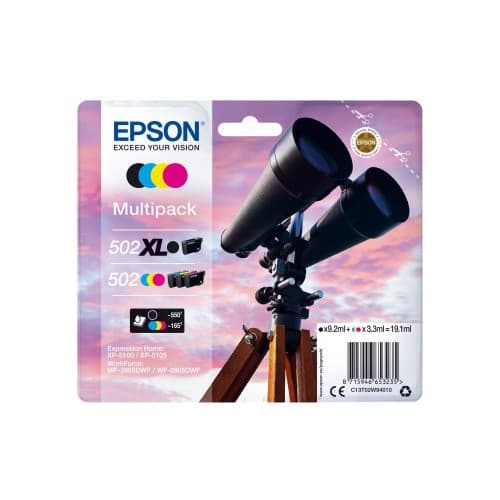 Epson 502/502XL Multipack - 4-pack - svart, gul, cyan, magenta - original - bläckpatron